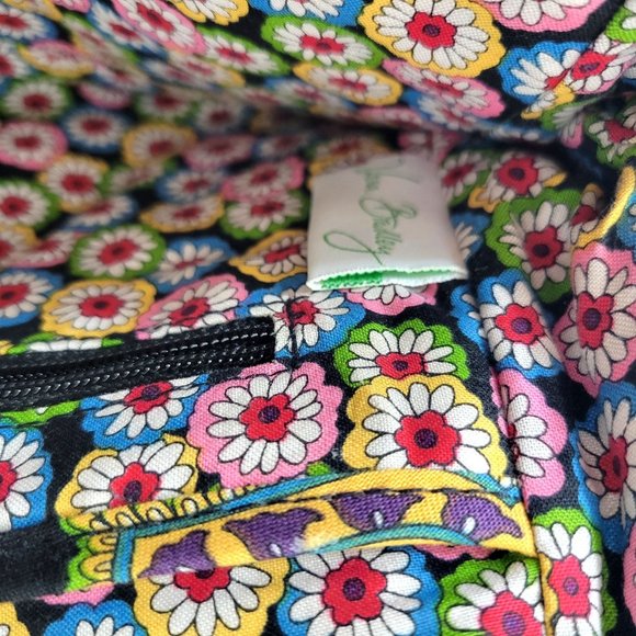 Vera Bradley Paisley Floral Kiss Lock Purse Shoulder Bag Symphony in Hue Retired - Picture 7 of 8